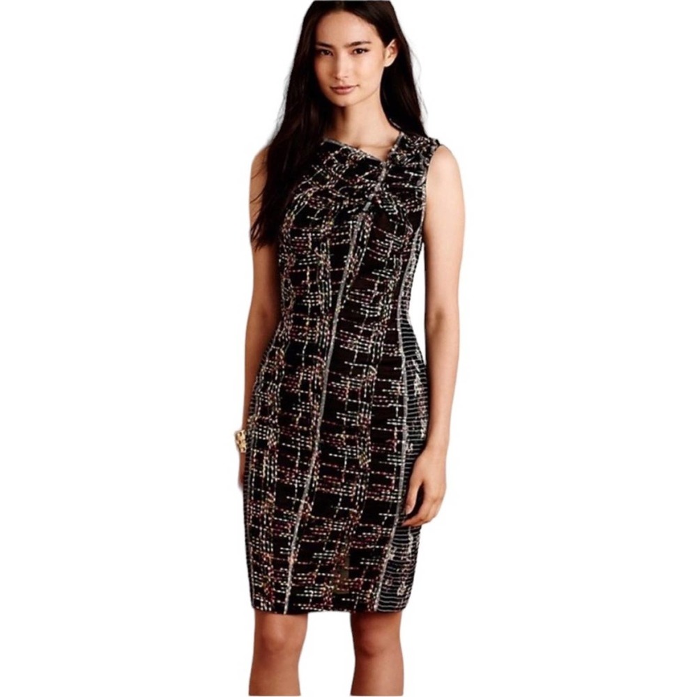 Byron Lars London lights embroidered floral smocked dress sz 12